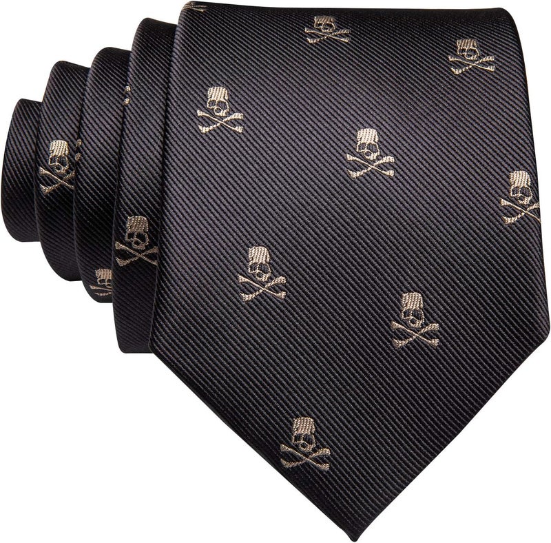 Barry.Wang Store Fun Animal Ties for Men Designer Handkerchief Cufflink WOVEN Casual Necktie Set Festival - Image 5